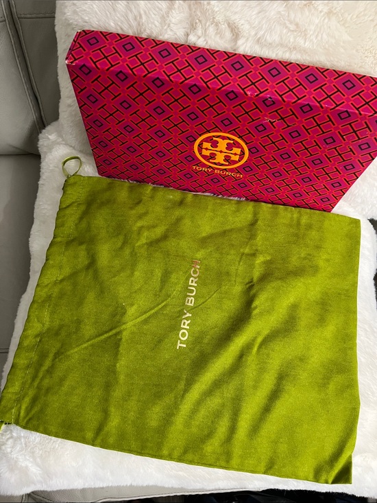 Tory Burch Handbags - Tory Burch Lime Green Drawstring Dust Bag with Gold Logo